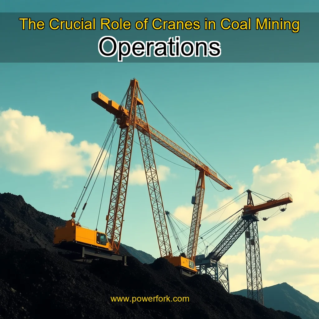 Artistic representation for The Crucial Role of Cranes in Coal Mining Operations
