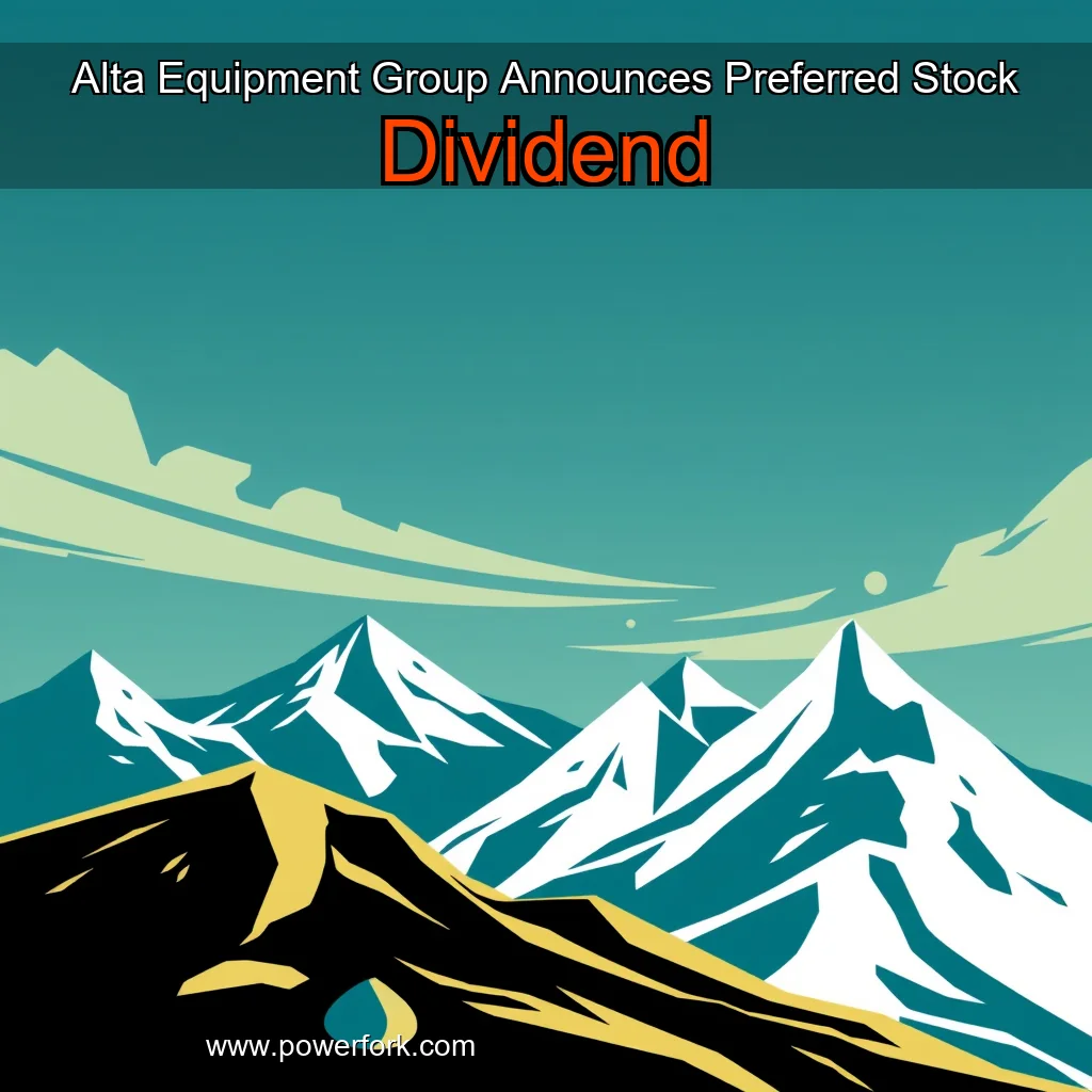 Artistic representation for Alta Equipment Group Announces Preferred Stock Dividend