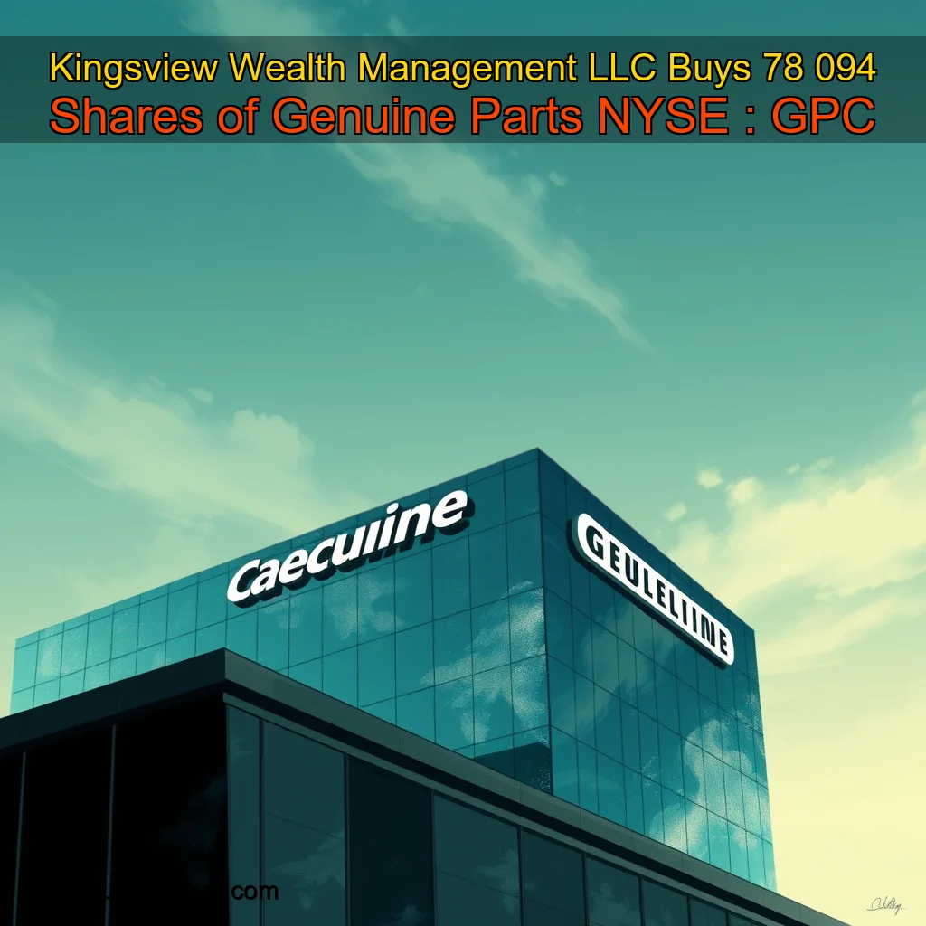 Read more about the article Kingsview Wealth Management LLC Buys 78  094 Shares of Genuine Parts  NYSE : GPC