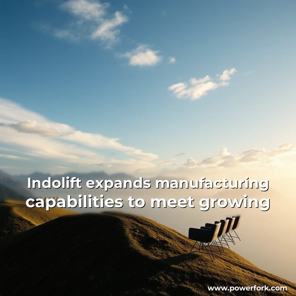 Read more about the article Indolift expands manufacturing capabilities to meet growing