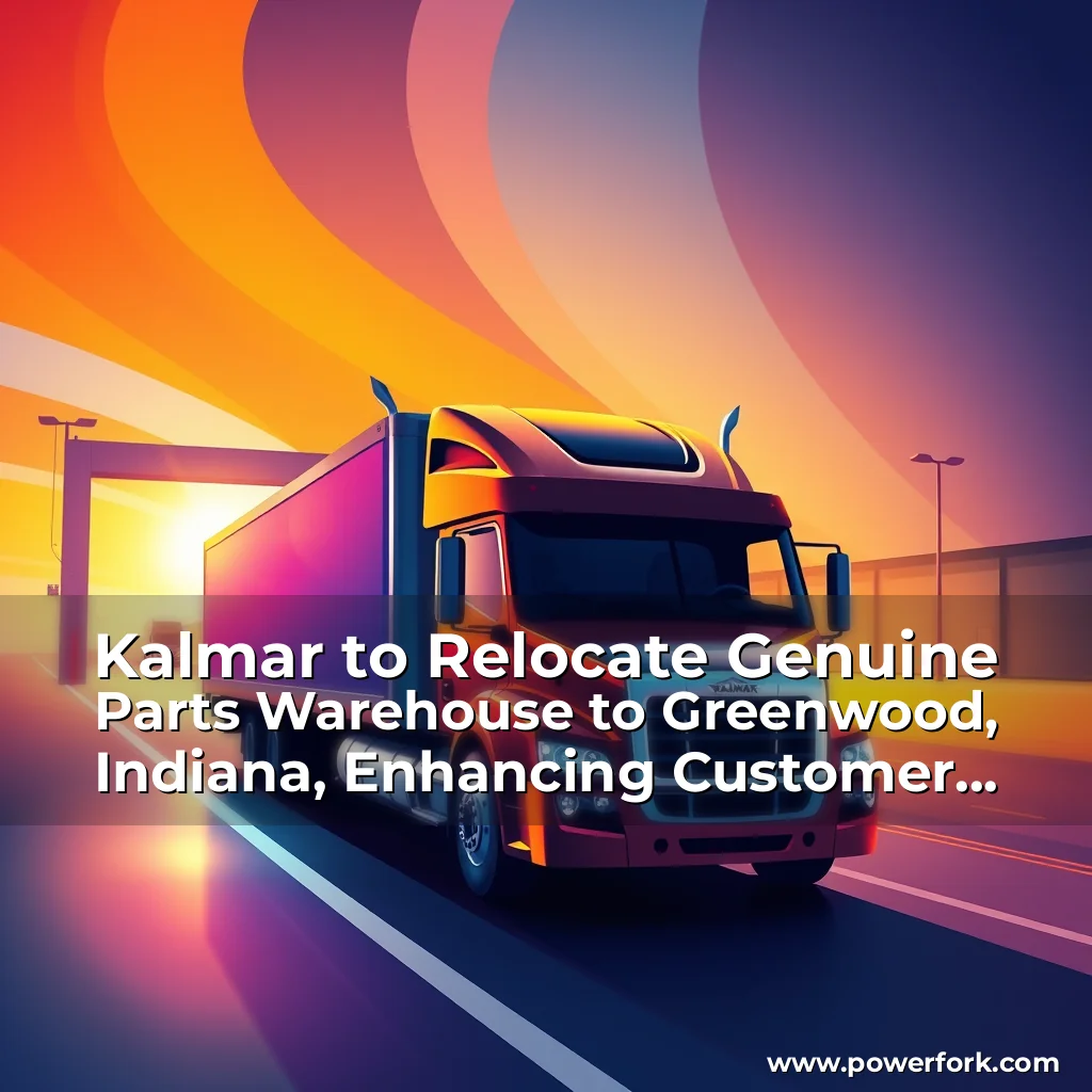 Read more about the article Kalmar to Relocate Genuine Parts Warehouse to Greenwood, Indiana, Enhancing Customer Experience and Service Capacity